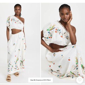 Farm Rio Pitanga Embroidery Maxi Dress